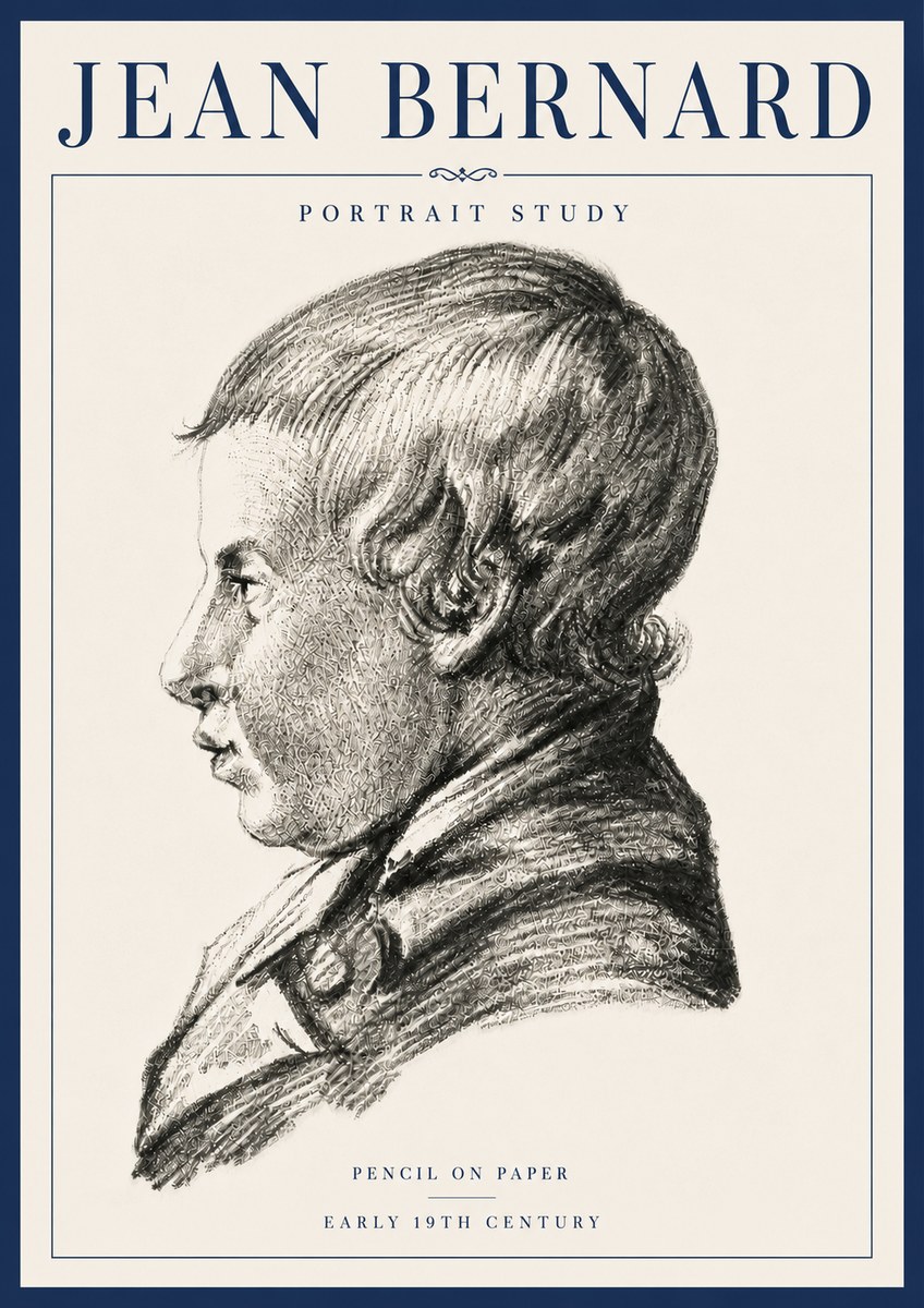 Jean Bernard Portrait Study I No6 - Póster