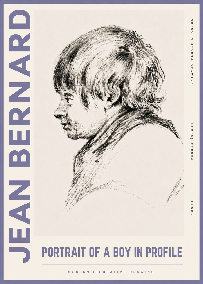 Jean Bernard Portrait Study II No6 - Póster