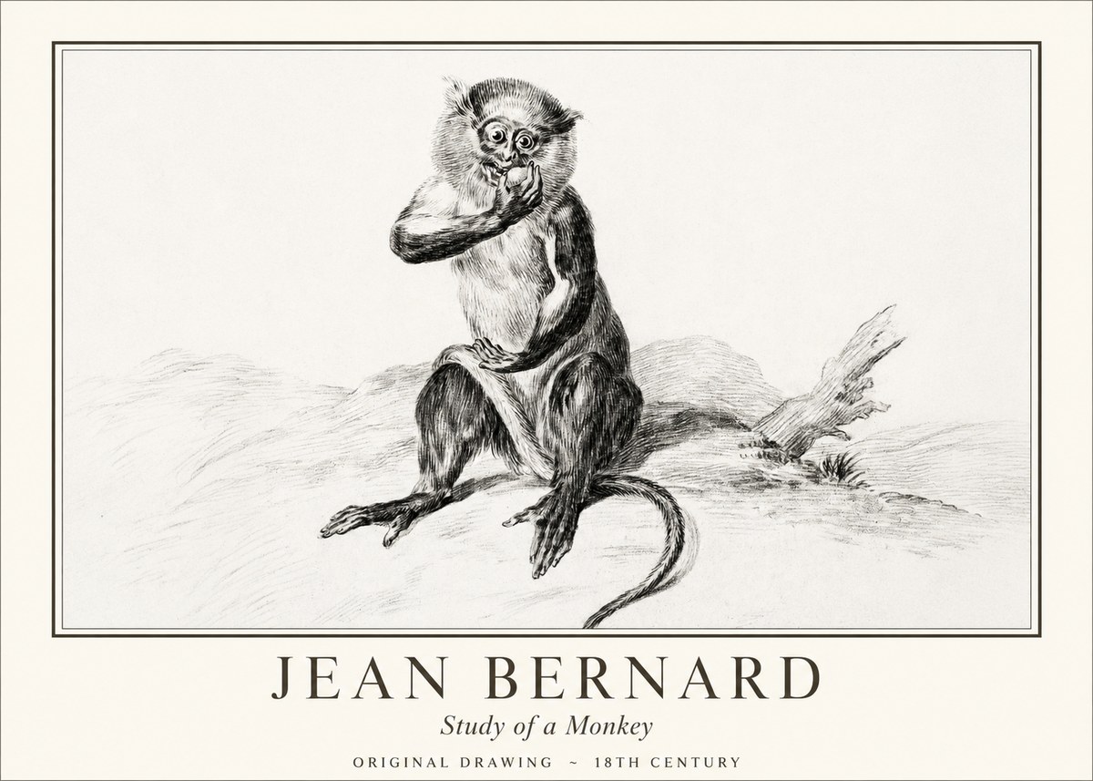 Jean Bernard Study of a Monkey No1 - Póster