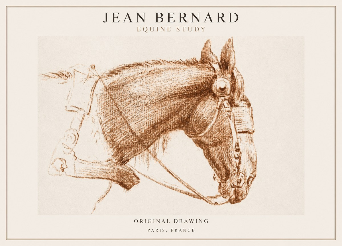 Jean Bernard Equine Study No1 - Póster