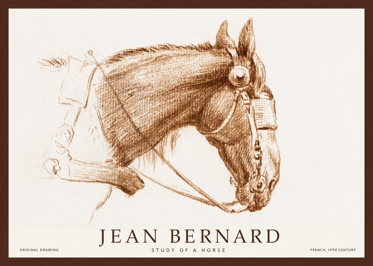 Jean Bernard Equine Study No2 - Póster