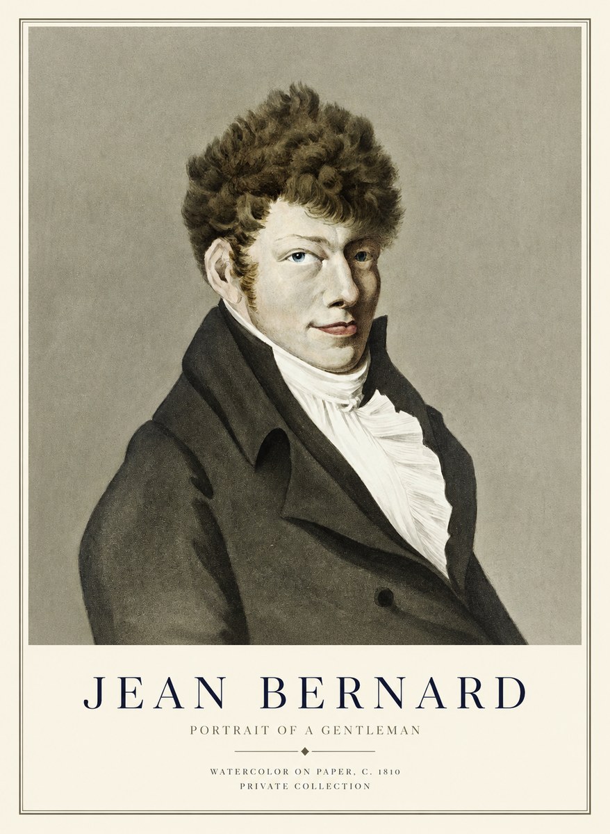 Jean Bernard Portrait of a Young Man No3 - Póster