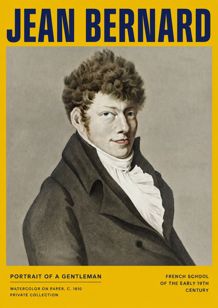 Jean Bernard Portrait of a Young Man No4 - Póster