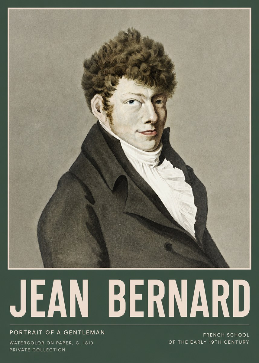 Jean Bernard Portrait of a Young Man No5 - Póster