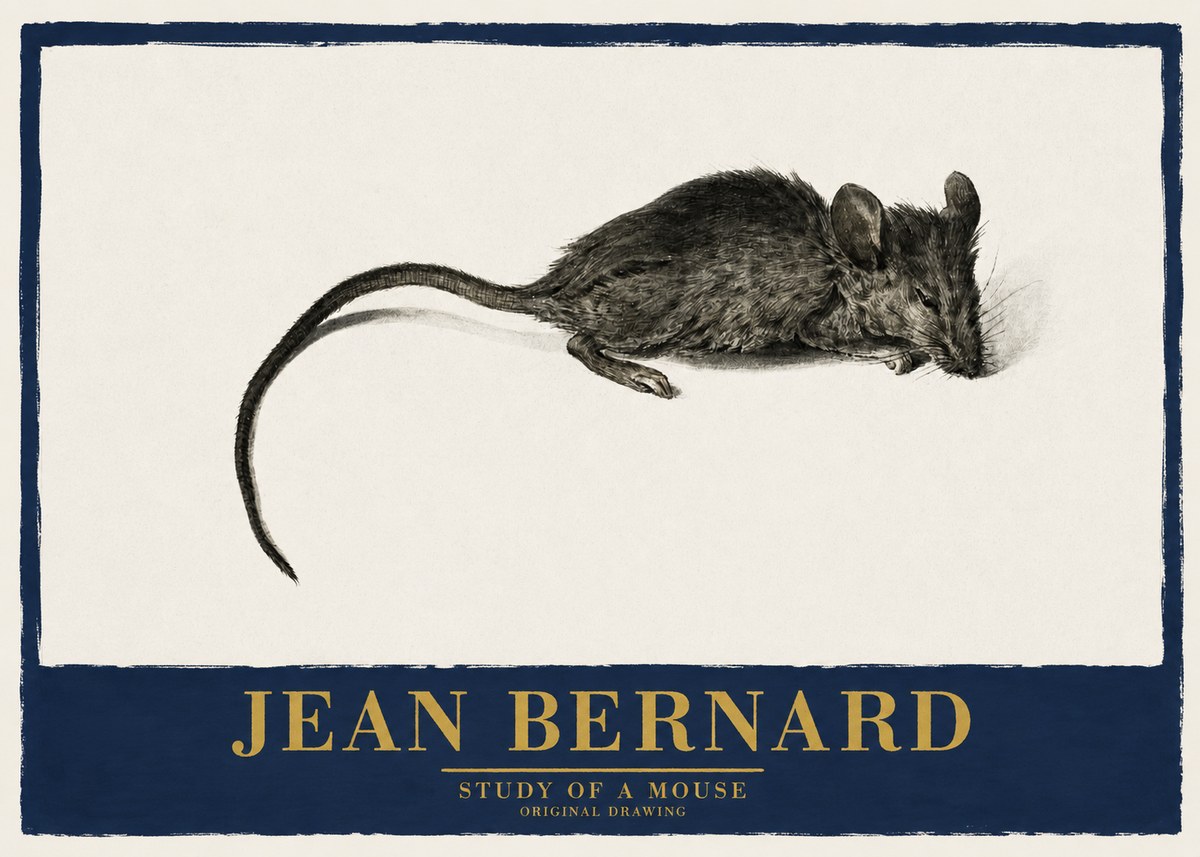 Jean Bernard Study of a Mouse I No2 - Póster