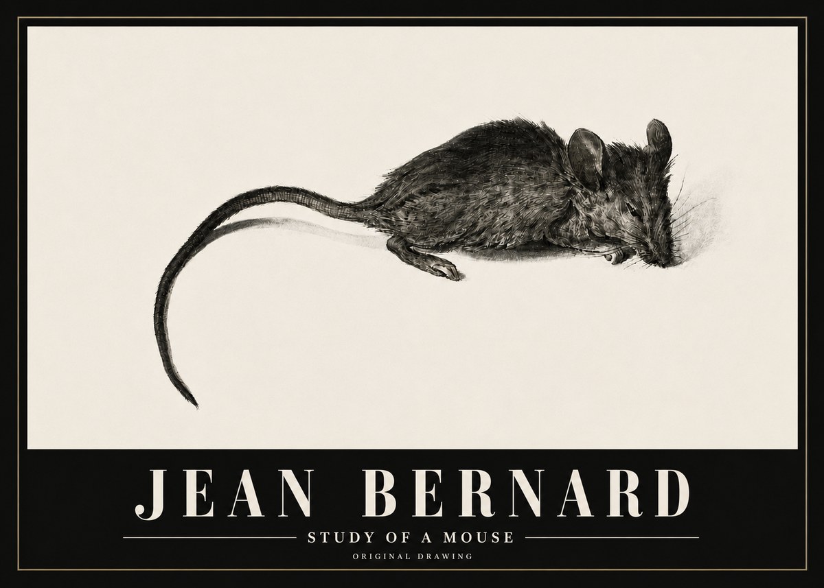 Jean Bernard Study of a Mouse I No5 - Póster