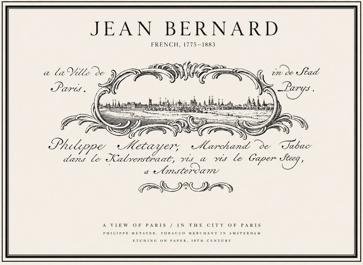 Jean Bernard A View of Paris No1 - Póster
