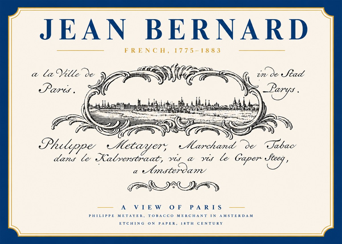 Jean Bernard A View of Paris No3 - Póster