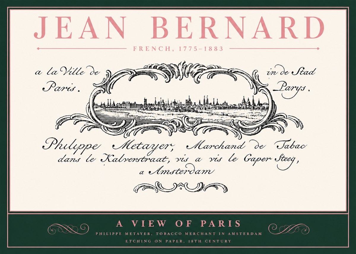 Jean Bernard A View of Paris No4 - Póster