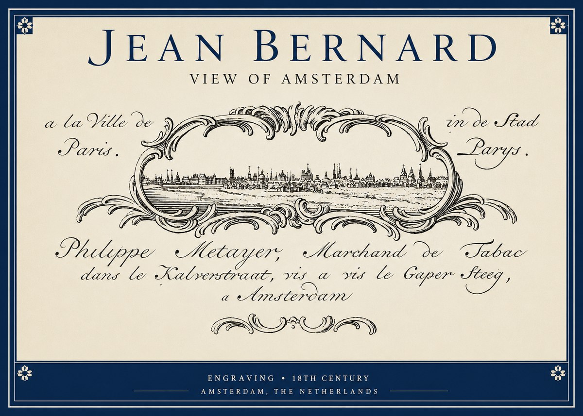 Jean Bernard A View of Paris No5 - Póster