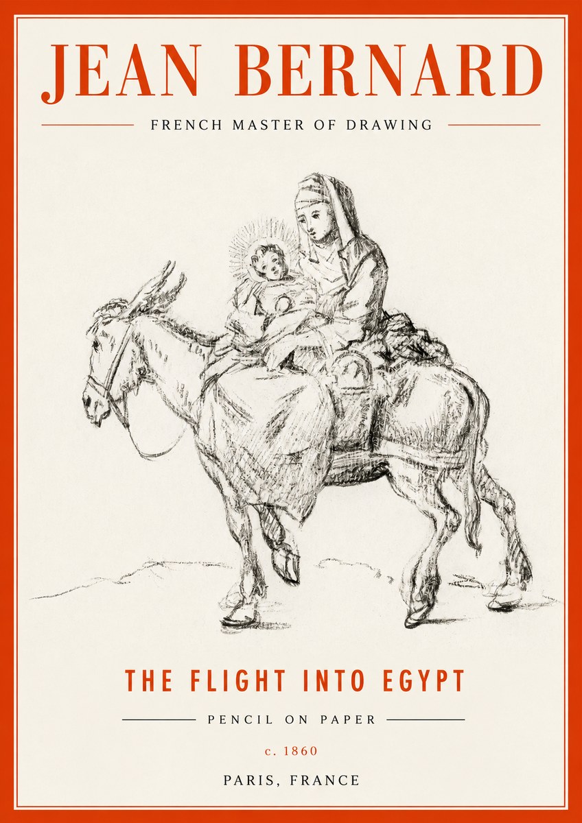 Jean Bernard The Flight into Egypt No2 - Póster