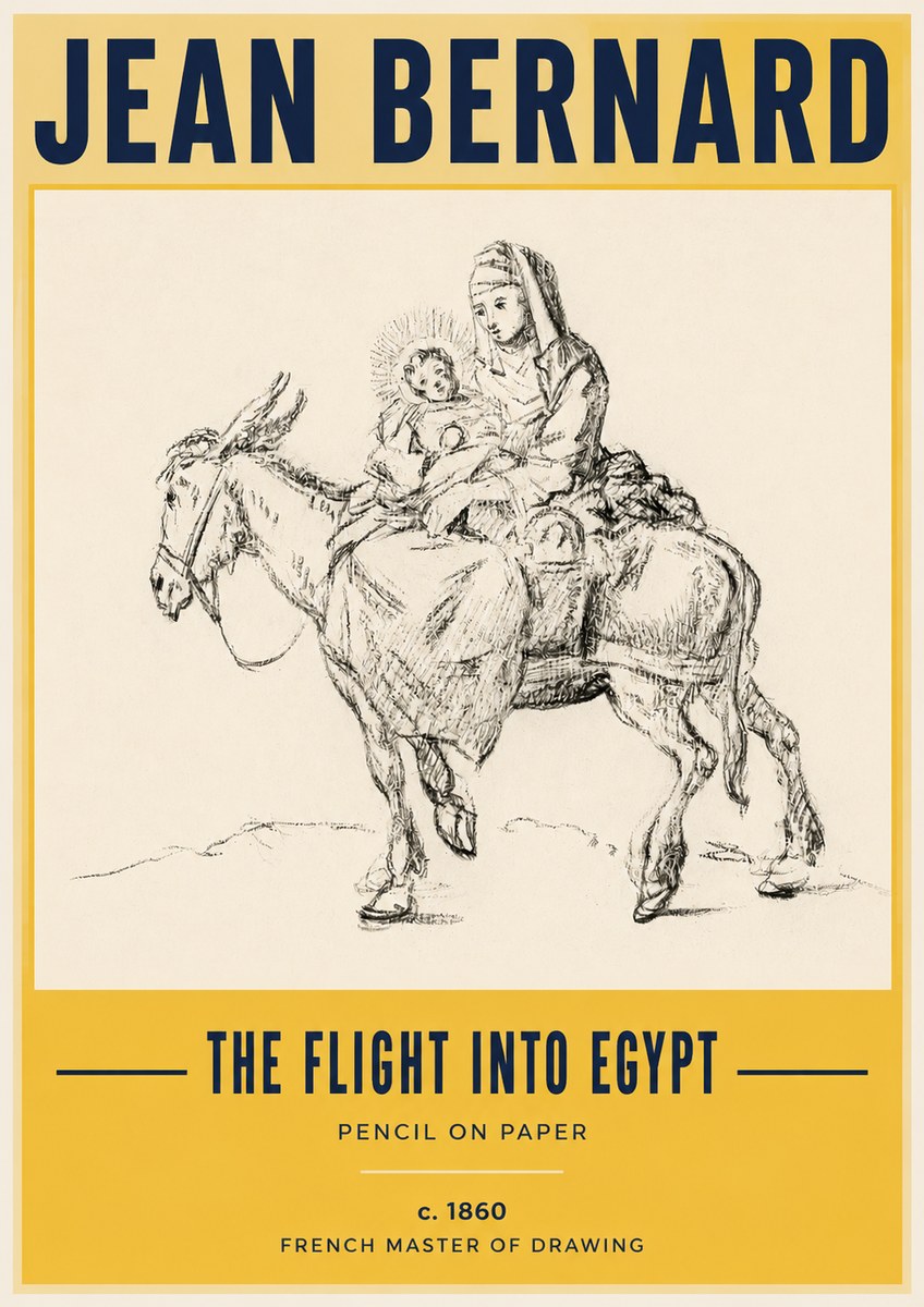 Jean Bernard The Flight into Egypt No3 - Póster