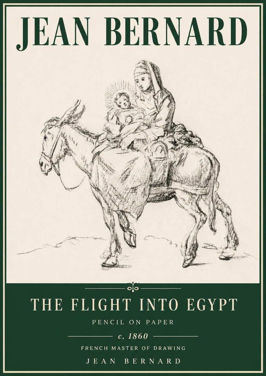 Jean Bernard The Flight into Egypt No4 - Póster