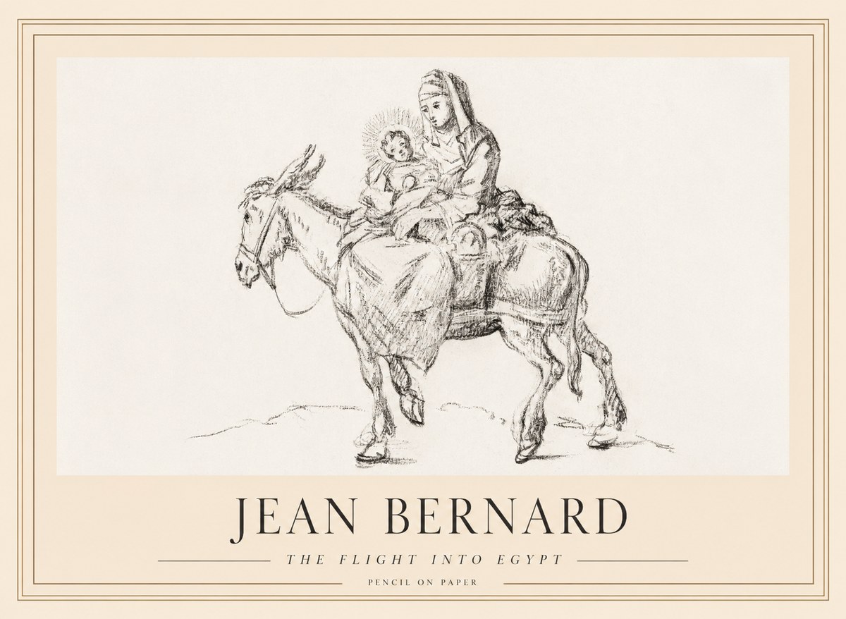Jean Bernard The Flight into Egypt No5 - Póster