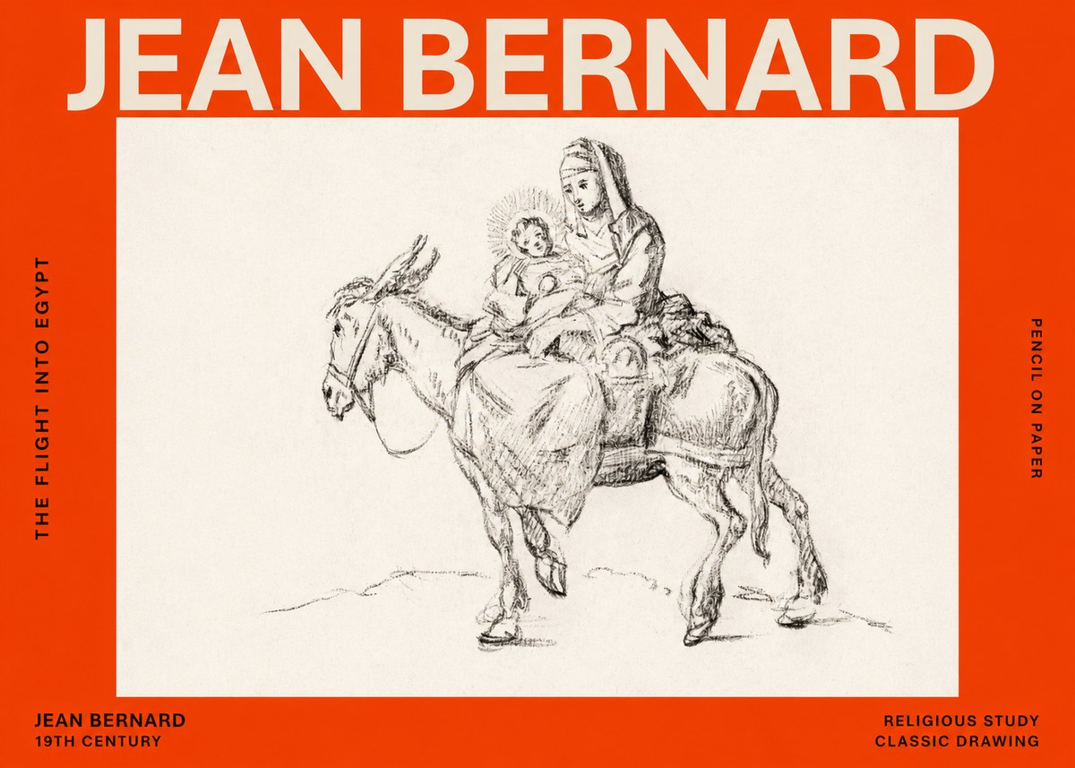 Jean Bernard The Flight into Egypt No6 - Póster