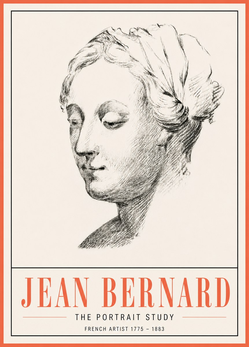 Jean Bernard Study of a Woman No5 - Póster