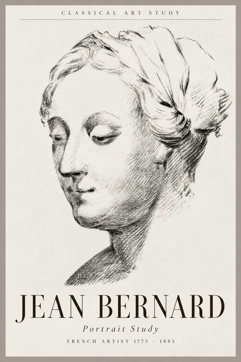 Jean Bernard Study of a Woman No6 - Póster
