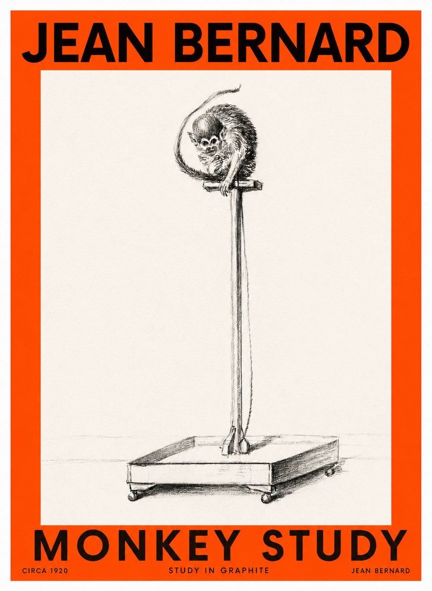 Jean Bernard Monkey Study No2 - Póster