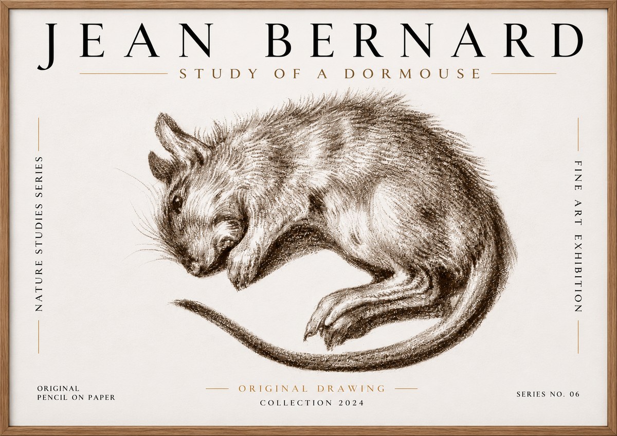 Jean Bernard Study of a Dormouse No6 - Póster