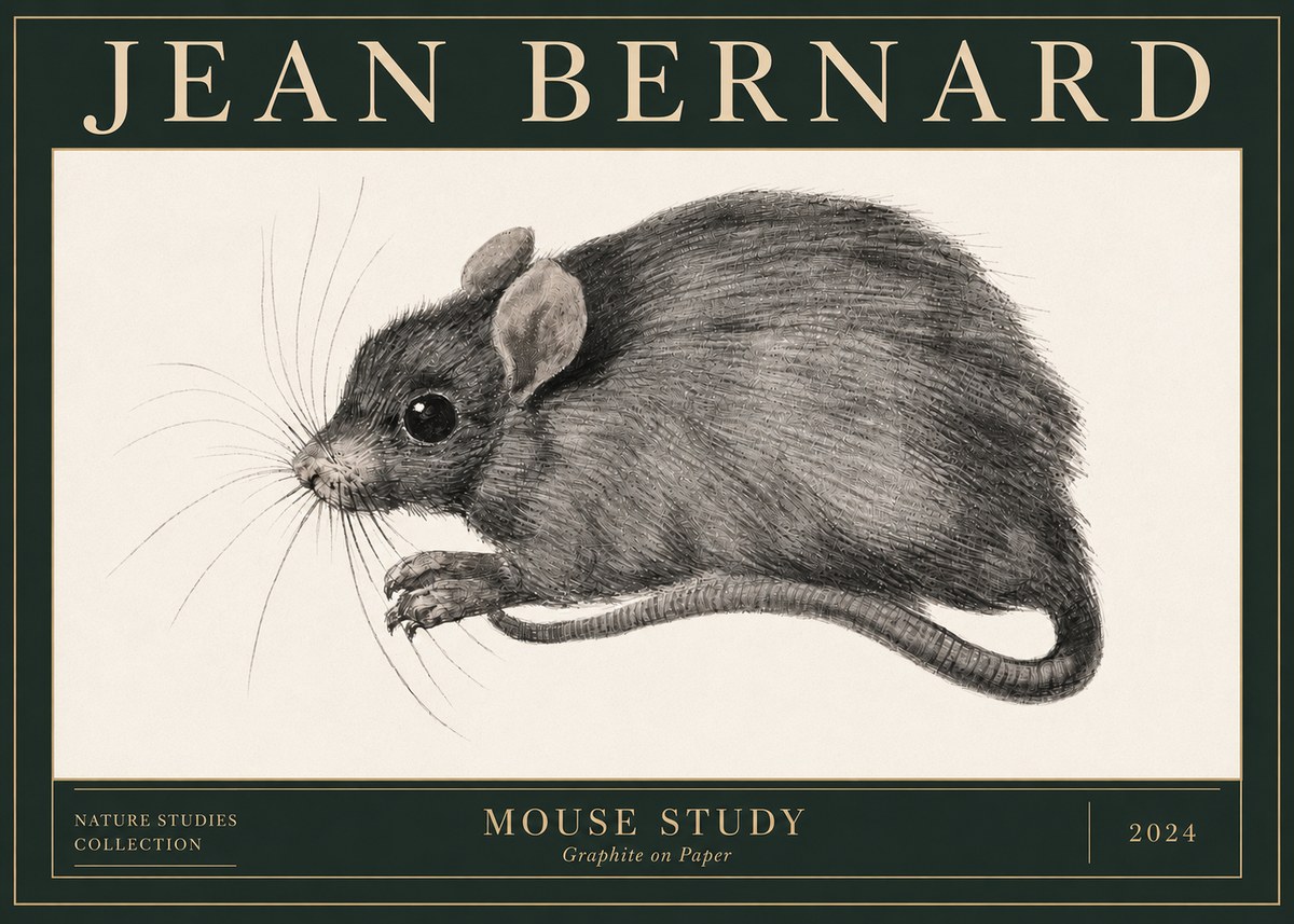 Jean Bernard Mouse Study No4 - Póster