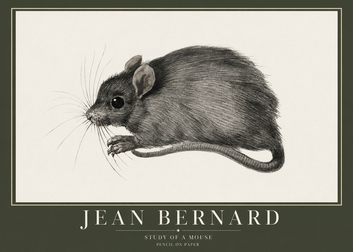 Jean Bernard Mouse Study No5 - Póster