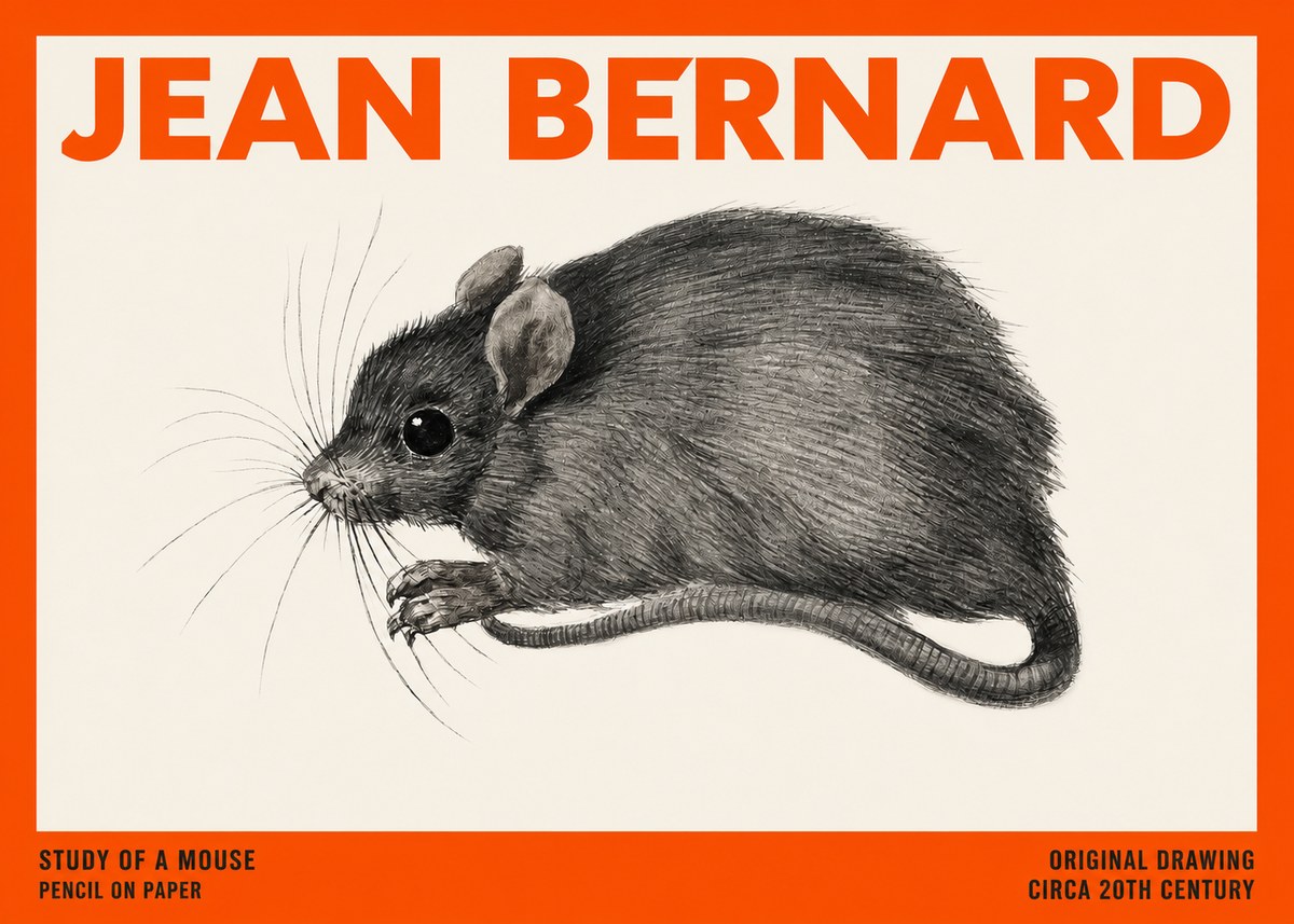 Jean Bernard Mouse Study No6 - Póster