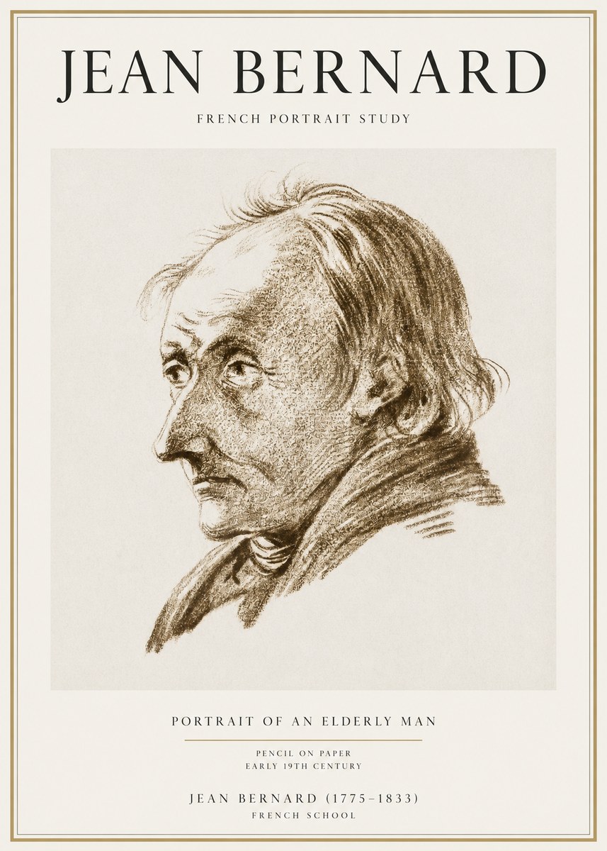 Jean Bernard Portrait of an Elderly Man No1 - Póster