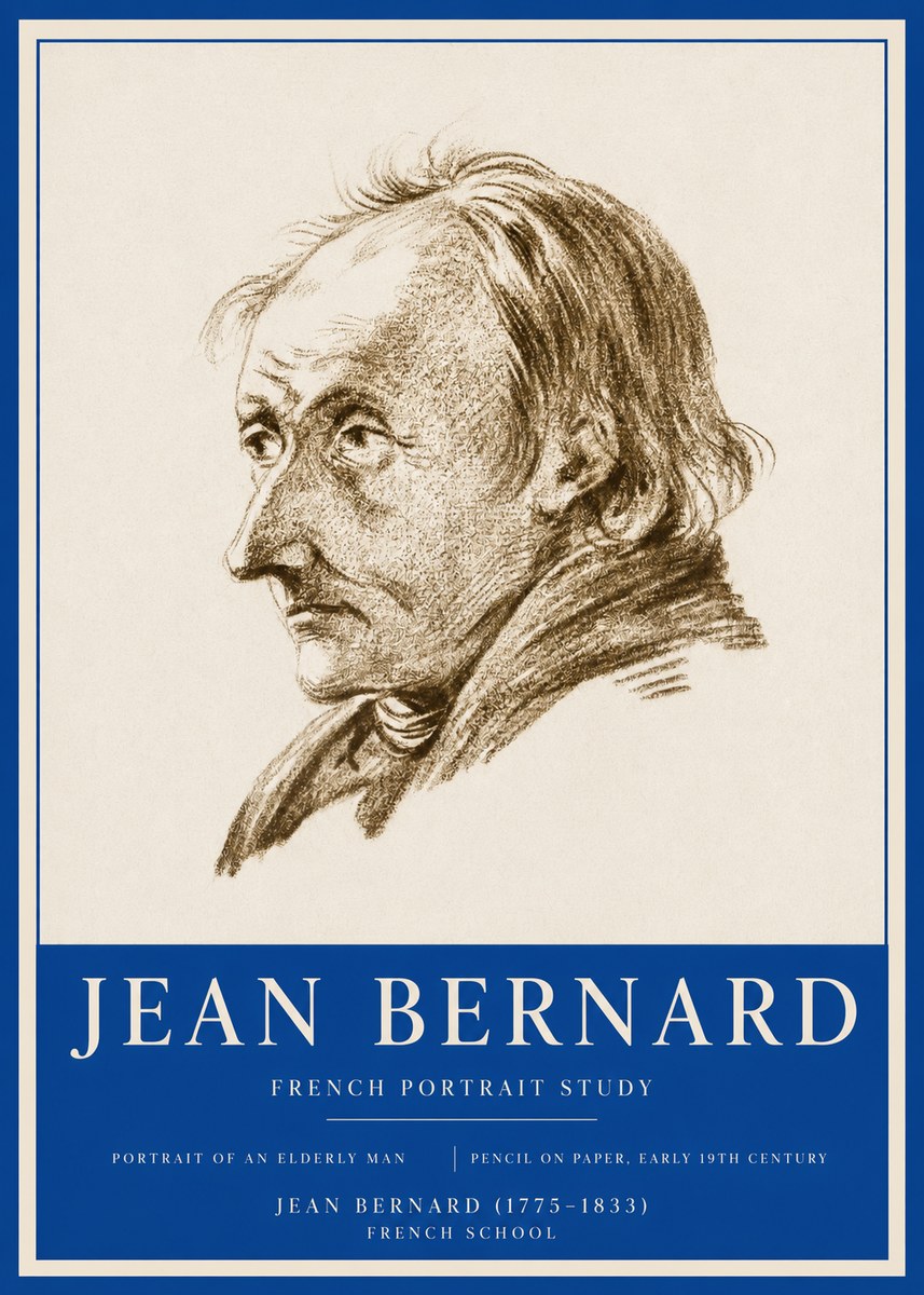Jean Bernard Portrait of an Elderly Man No2 - Póster