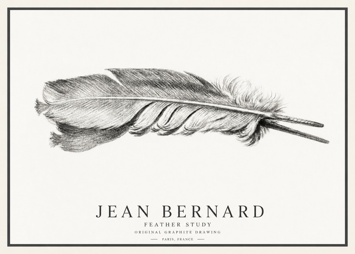 Jean Bernard Feather No4 - Póster