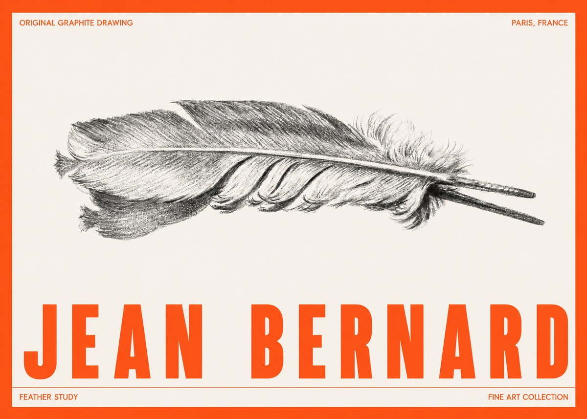 Jean Bernard Feather No5 - Póster