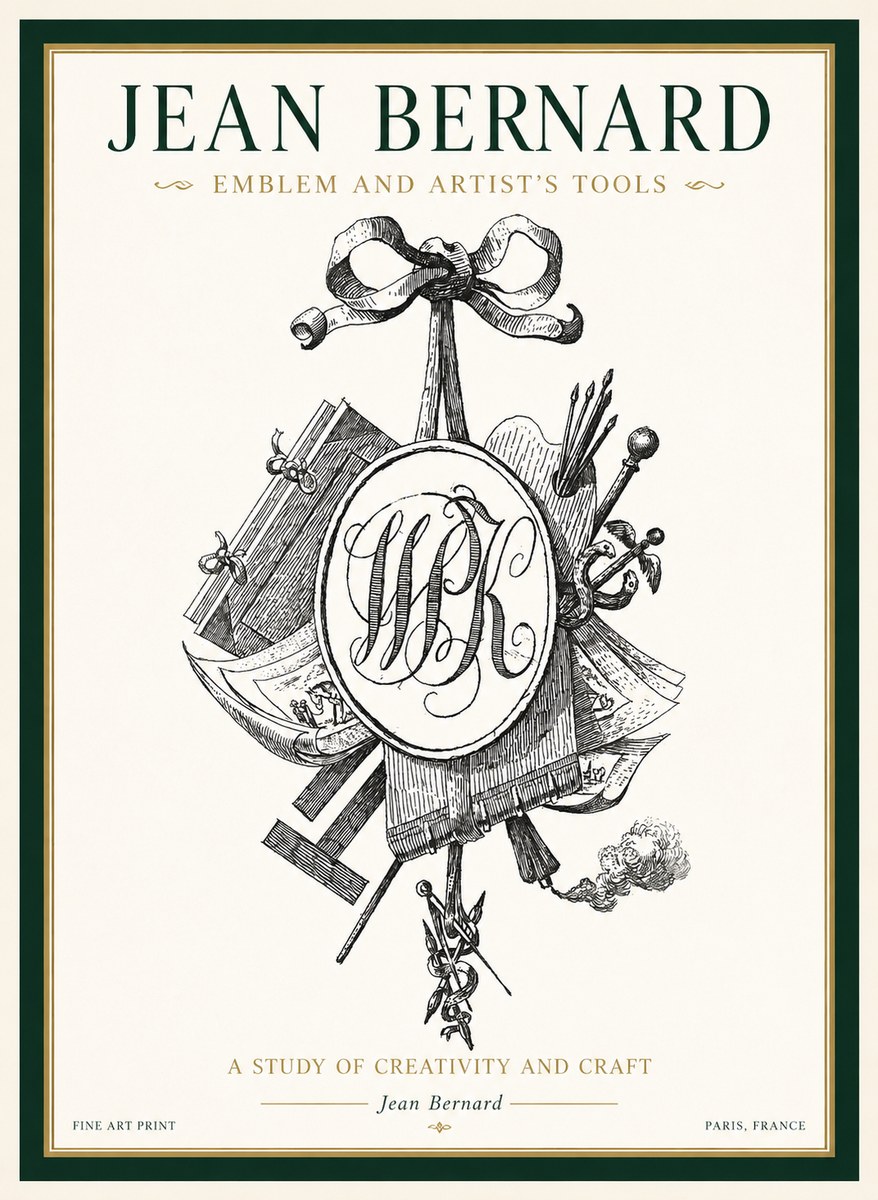 Jean Bernard Still Life with Monogram No2 - Póster