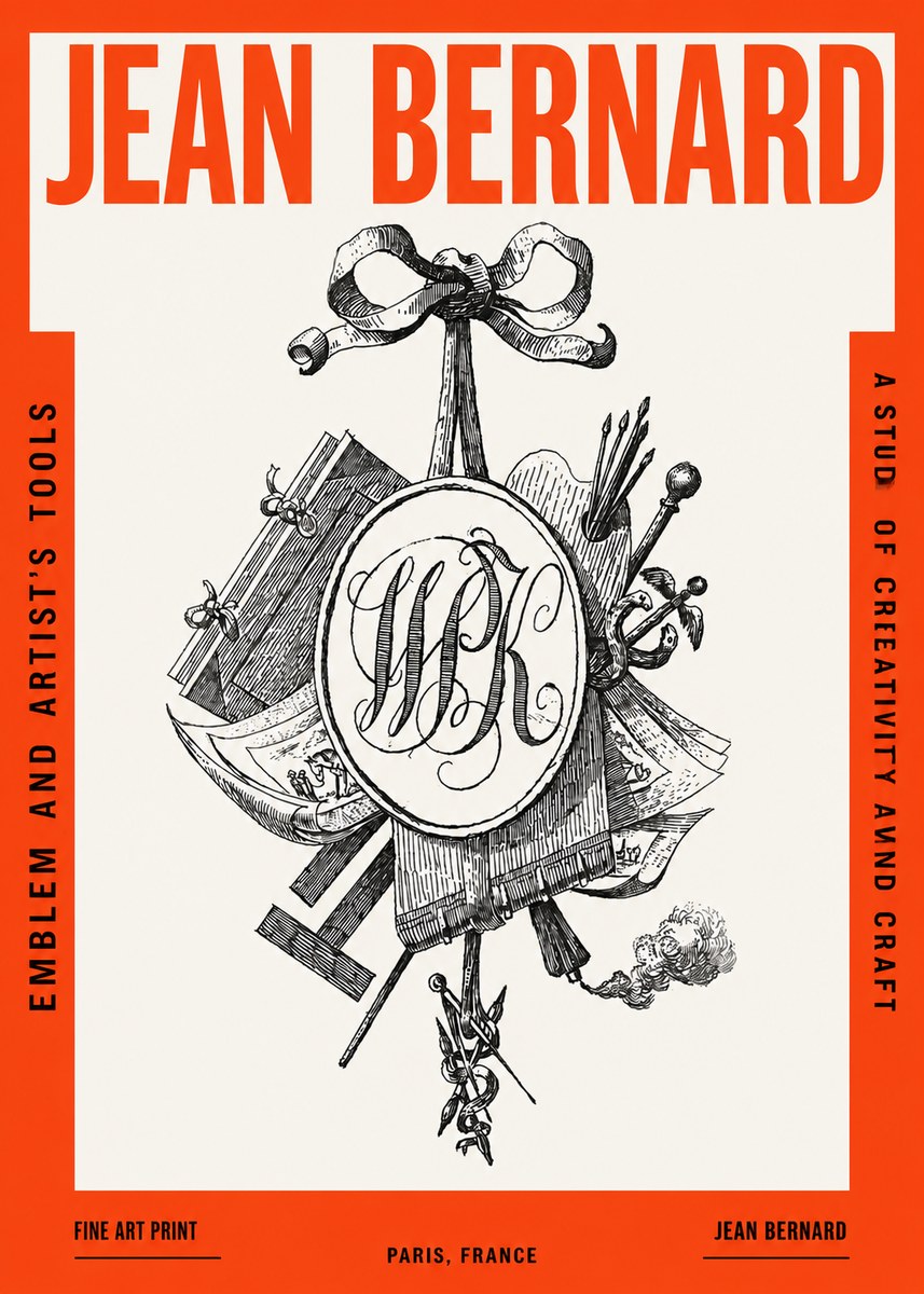 Jean Bernard Still Life with Monogram No3 - Póster