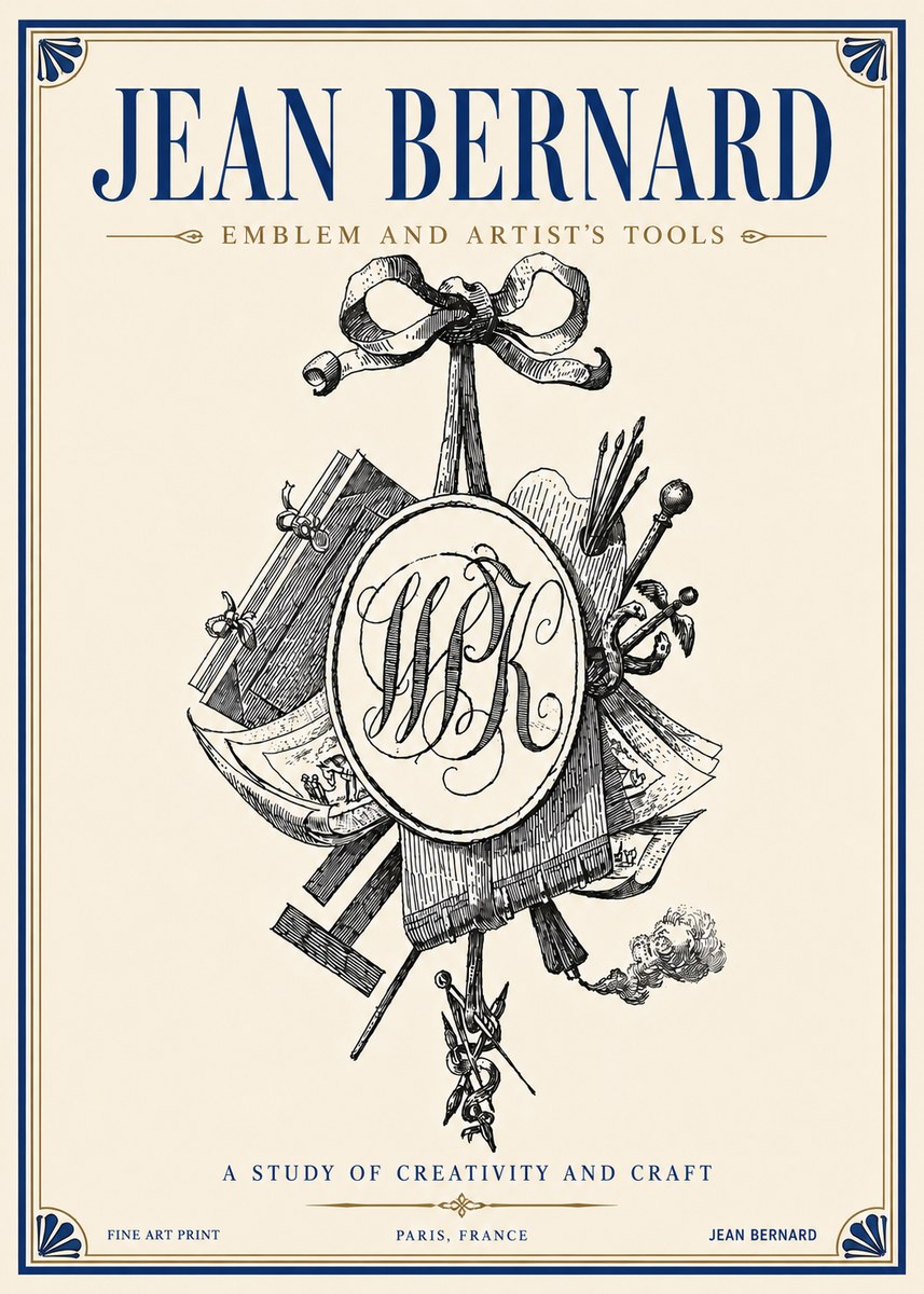 Jean Bernard Still Life with Monogram No6 - Póster