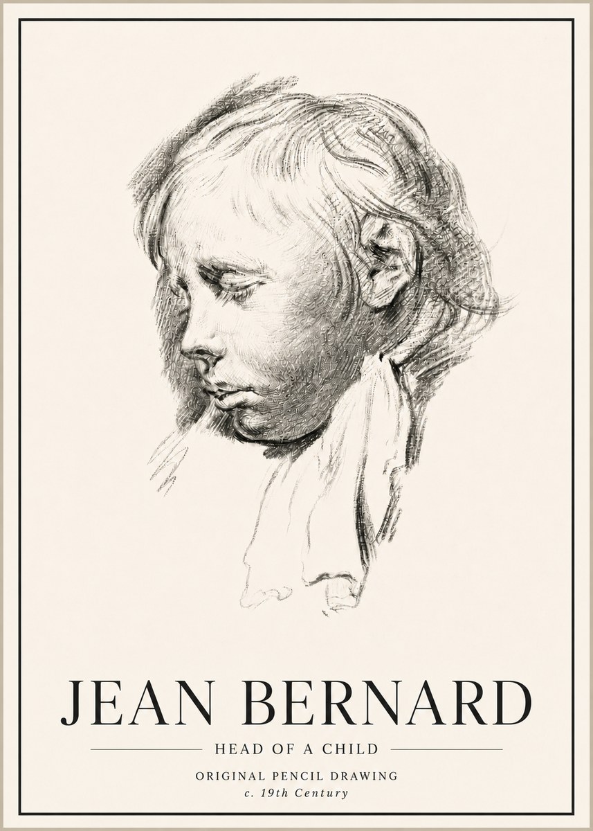 Jean Bernard Head of a Child No5 - Póster