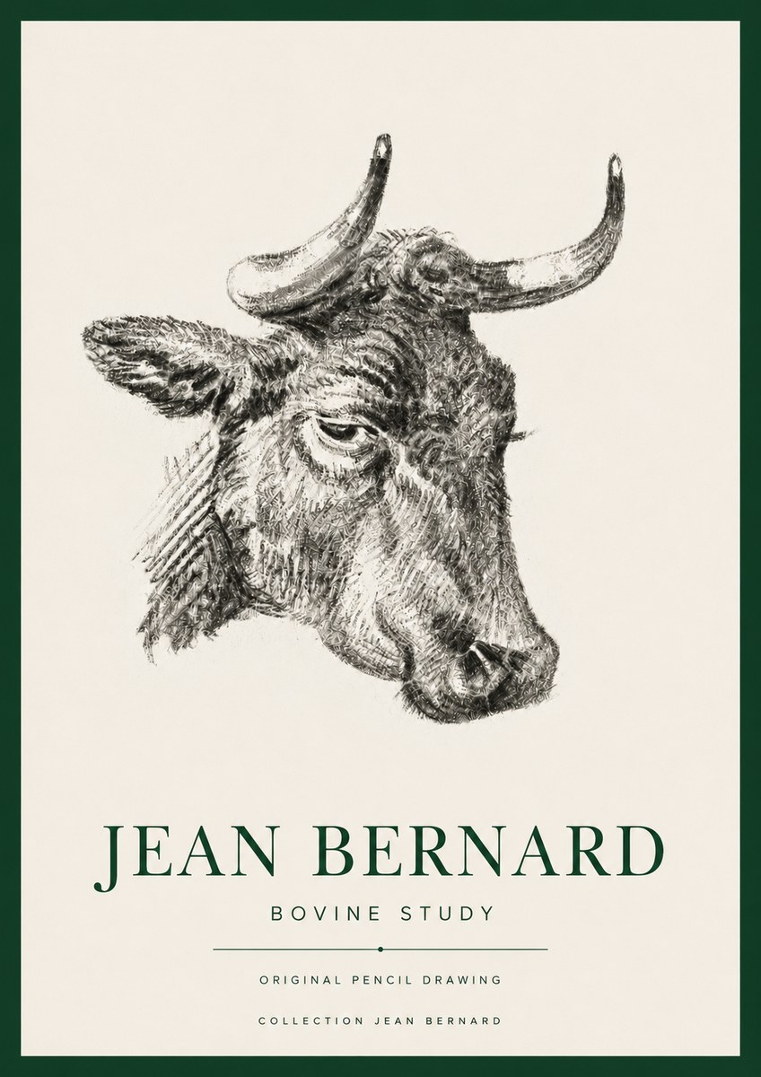 Jean Bernard Bovine Study I No4 - Póster