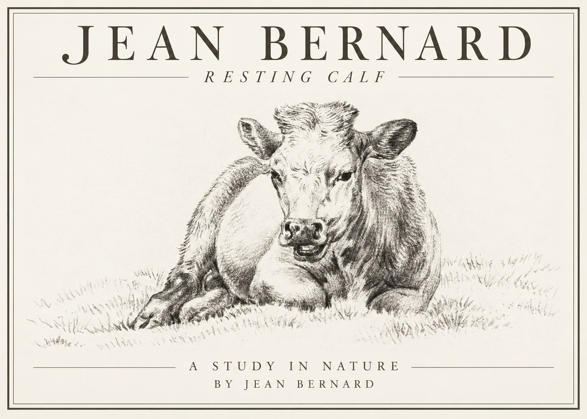 Jean Bernard Resting Calf I No1 - Póster
