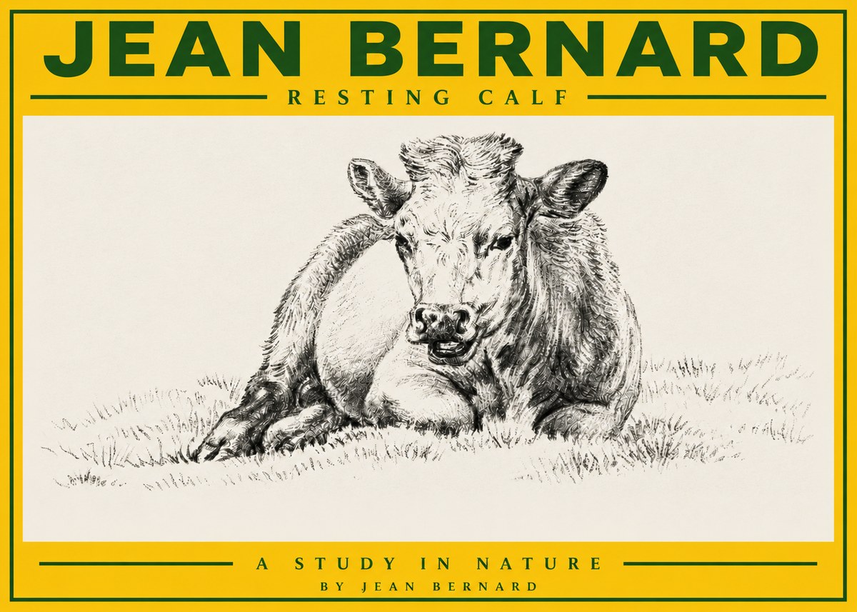 Jean Bernard Resting Calf I No3 - Póster
