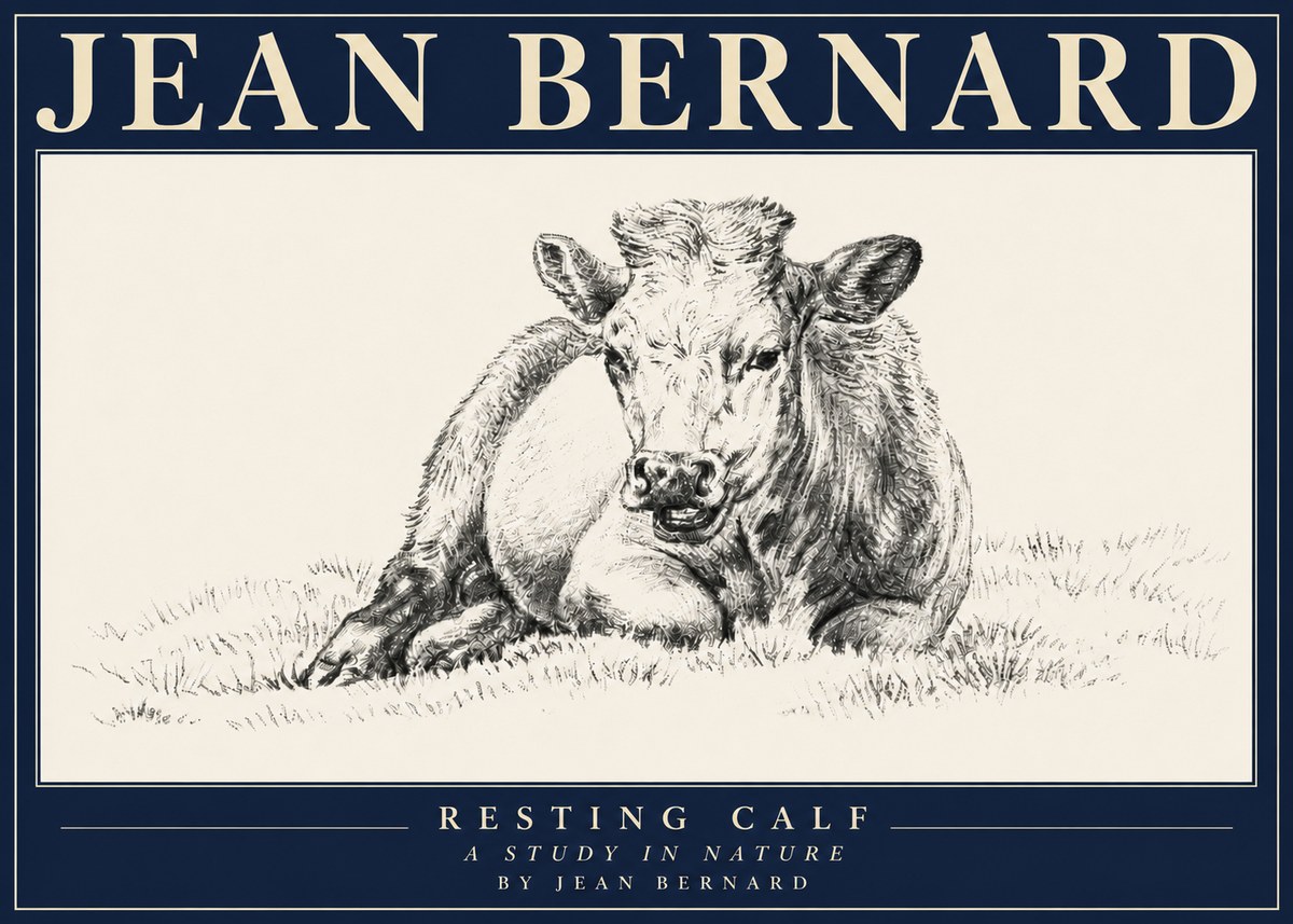 Jean Bernard Resting Calf I No4 - Póster
