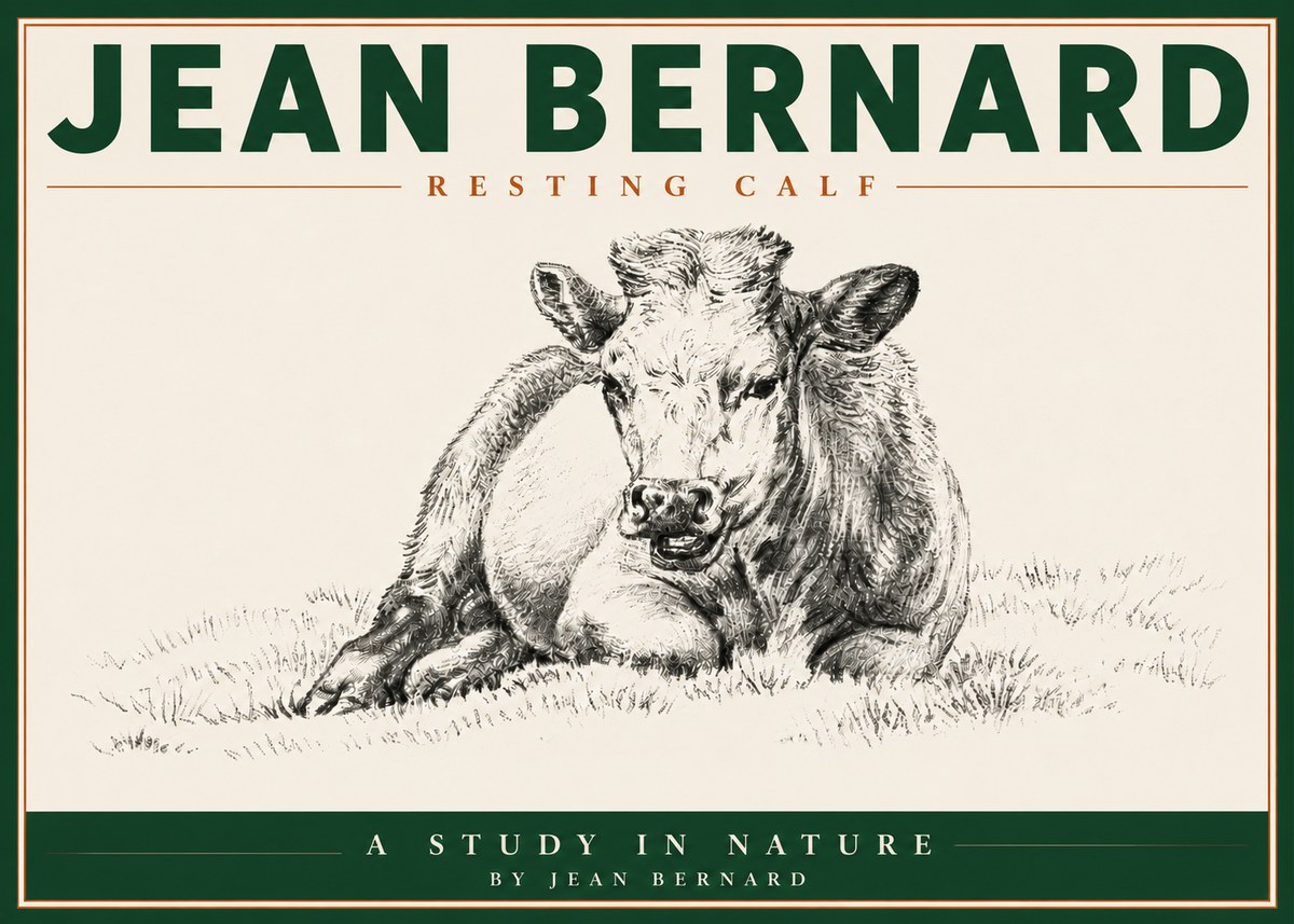 Jean Bernard Resting Calf I No5 - Póster