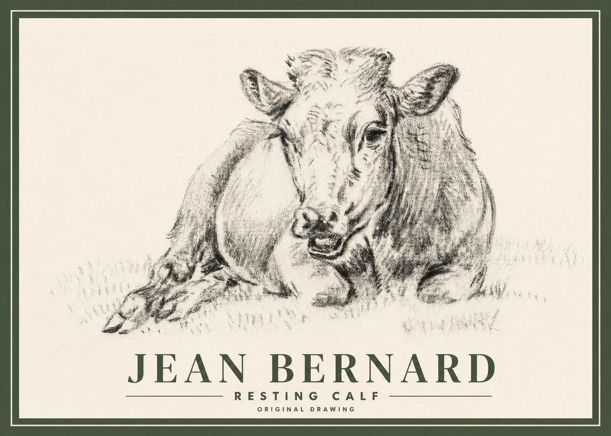 Jean Bernard Resting Calf II No3 - Póster