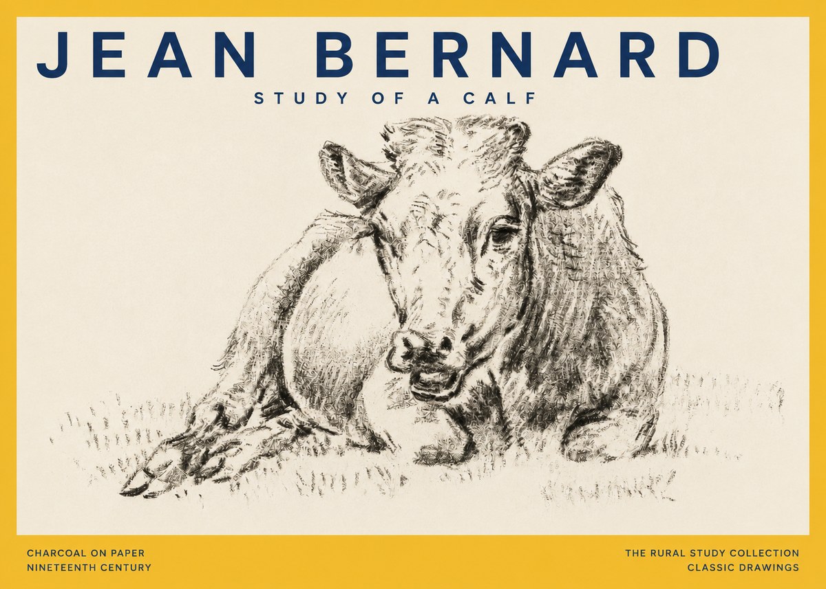 Jean Bernard Resting Calf II No5 - Póster