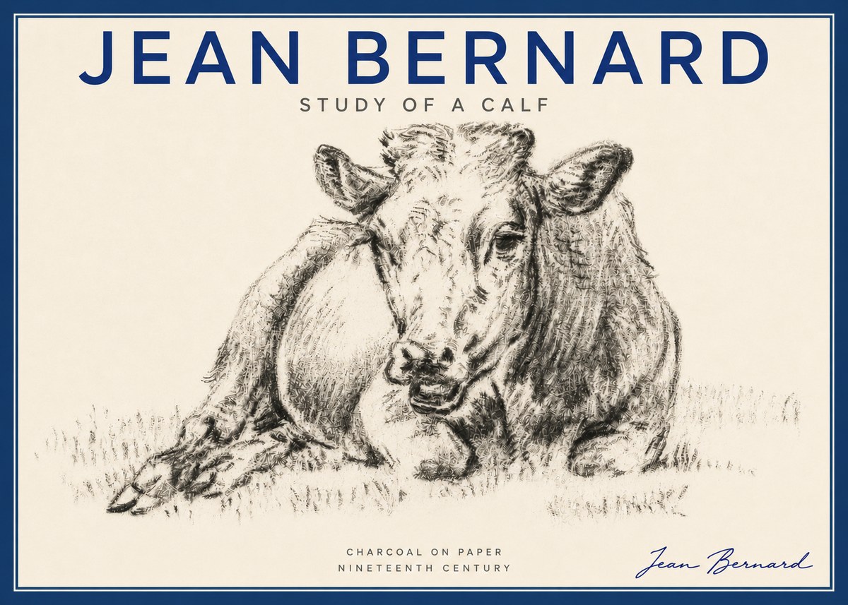 Jean Bernard Resting Calf II No6 - Póster
