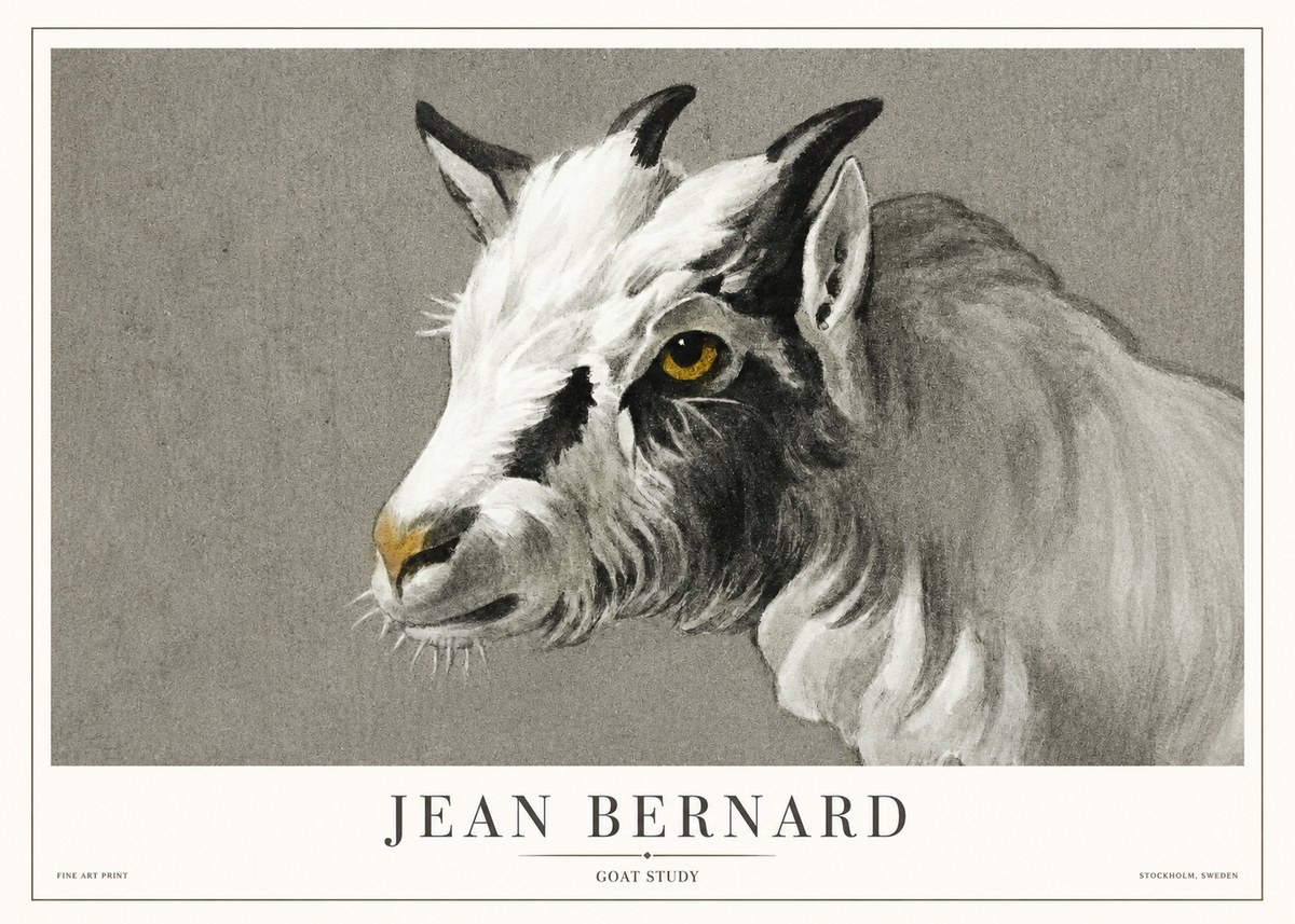 Jean Bernard Goat Study No1 - Póster
