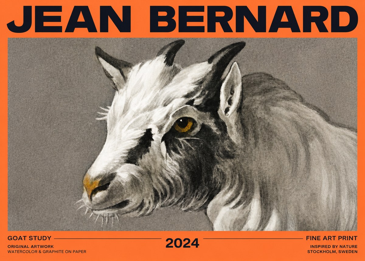 Jean Bernard Goat Study No2 - Póster
