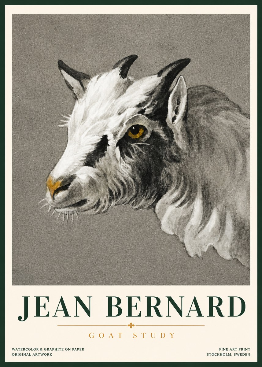 Jean Bernard Goat Study No3 - Póster