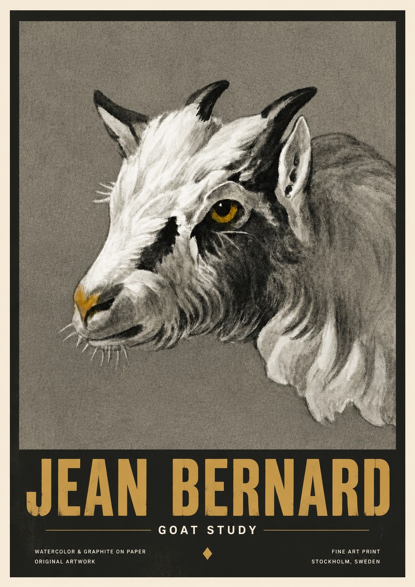 Jean Bernard Goat Study No5 - Póster