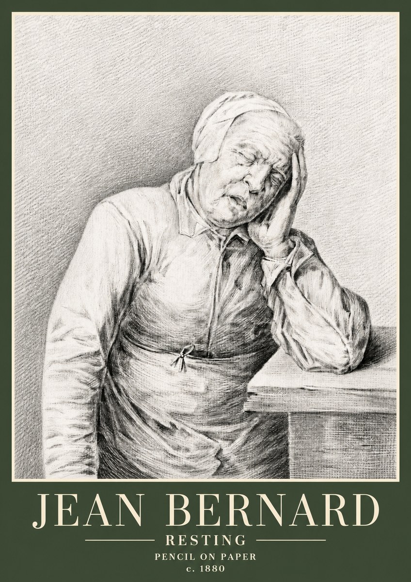 Jean Bernard Resting No3 - Póster
