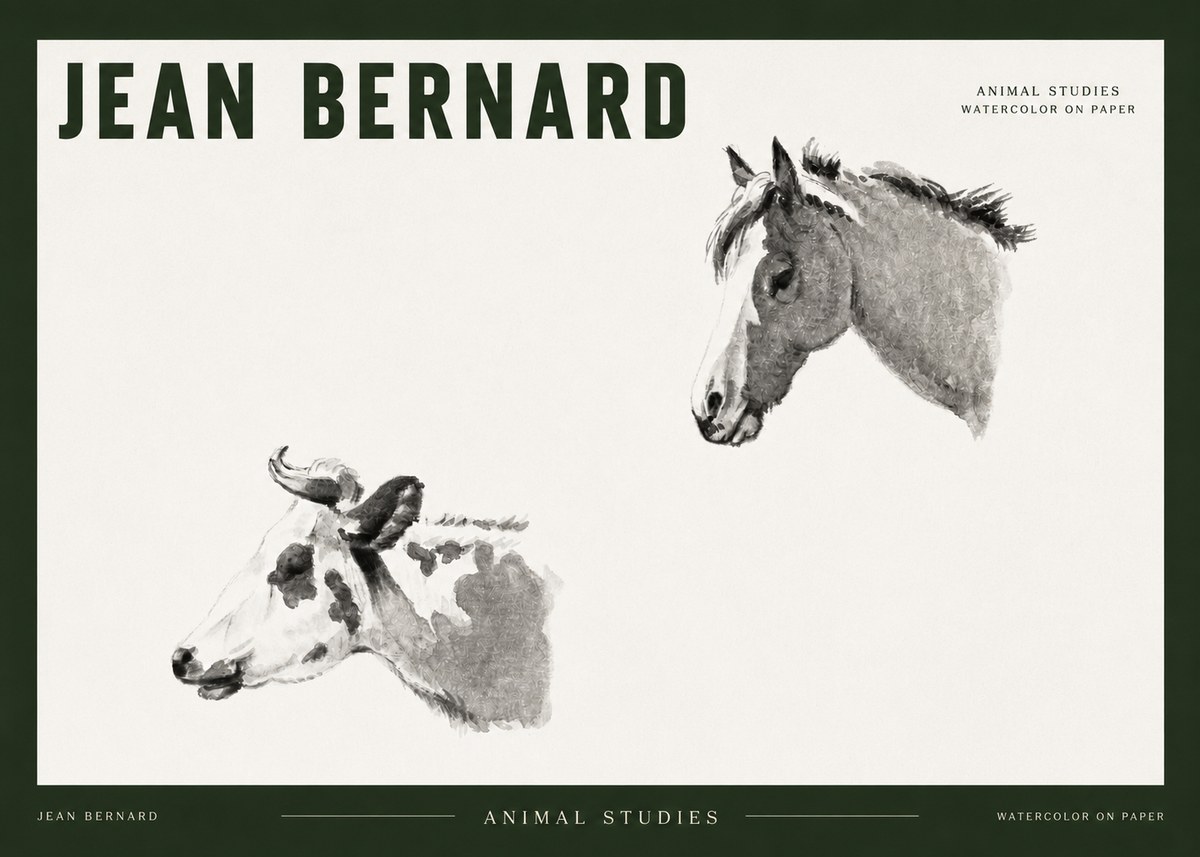 Jean Bernard Animal Studies No2 - Póster