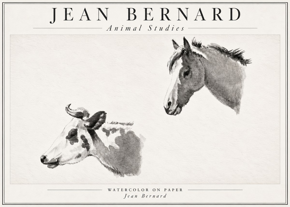 Jean Bernard Animal Studies No4 - Póster