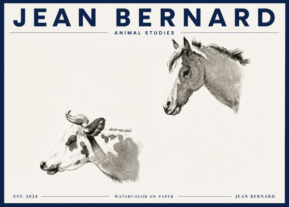 Jean Bernard Animal Studies No5 - Póster